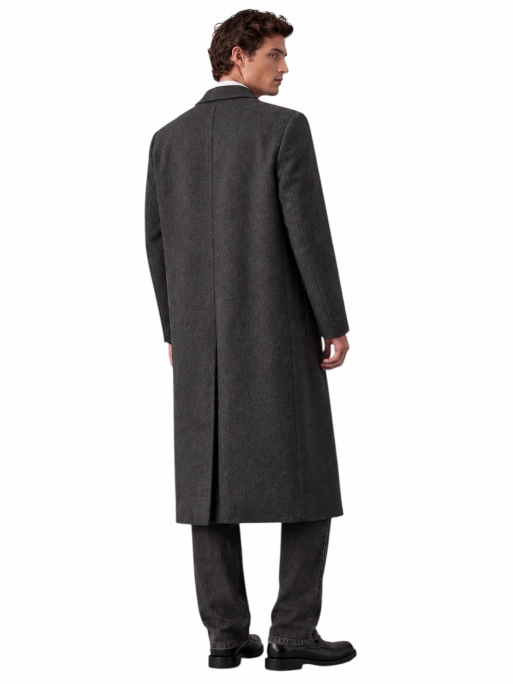 NWT: Calvin Klein Studio Wool/Cashmere Blend Charcoal Grey Coat, Men’s Large - Picture 2 of 9